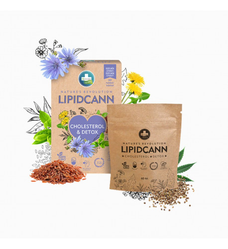 LIPIDCANN CHOLESTEROL a DETOX doplnok stravy - 60 tabliet - Annabis
