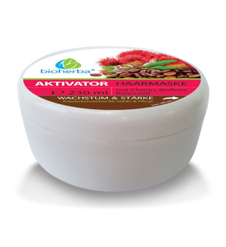 Vlasová maska Aktivátor s chinínom, kofeínom a ricínovým olejom - 230 ml - Bioherba Vlasová maska Aktivátor s chinínom, kofeínom a ricínovým olejom - 230 ml - Bioherba