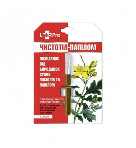 Balzam Čistoteľ  s lastovičníkom na otlaky, bradavice a papilómy - 1,2 ml - LekoPro