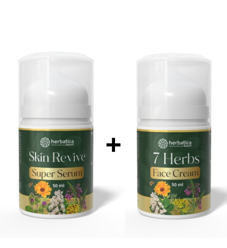 Zvýhodnený set: Anti‑Age Duo – Skin Revive SuperSerum + 7 Herbs Face Cream