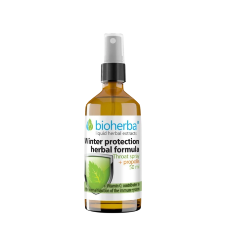 Bylinný sprej na hrdlo s propolisom a vitamínom C – zimná ochrana – 50 ml – Bioherba Bylinný sprej na hrdlo s propolisom a vitamínom C – zimná ochrana – 50 ml – Bioherba