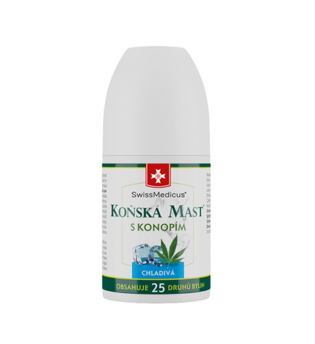 Konská masť s konope chladivá ROLL-ON - 90 ml - SwissMedicus Konská masť s konope chladivá ROLL-ON - 90 ml - SwissMedicus