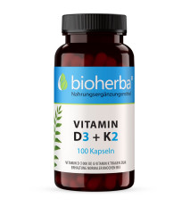 Vitamín D3 + K2 - 100 kapsúl - Bioherba