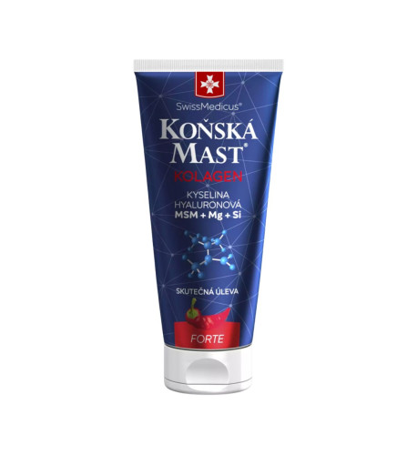 Konská masť s kolagénom forte hrejivá 200 ml – SwissMedicus