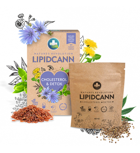 LIPIDCANN CHOLESTEROL a DETOX doplnok stravy - 60 tabliet - Annabis