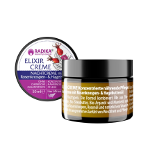 Elixír nočný krém s ružovými púčikmi a šípkovým olejom - 50 ml - Bioherba Elixír nočný krém s ružovými púčikmi a šípkovým olejom - 50 ml - Bioherba