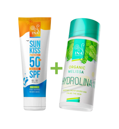 Zvýhodnený set: opaľovací krém SPF 50 + medovková voda - INA Essentials Zvýhodnený set: opaľovací krém SPF 50 + medovková voda - INA Essentials