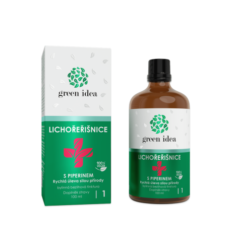Kapucínka+ s piperínom – bezliehová tinktúra 100 ml – Green idea