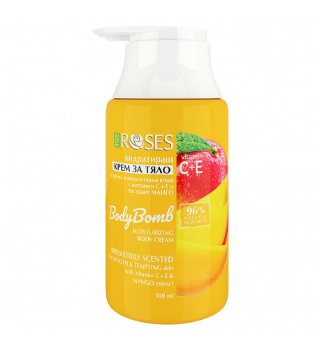 BODY BOMB hydratačný telový krém s vitaminmi C-E s extraktom z manga 300 ml - NATURE OF AGIVA