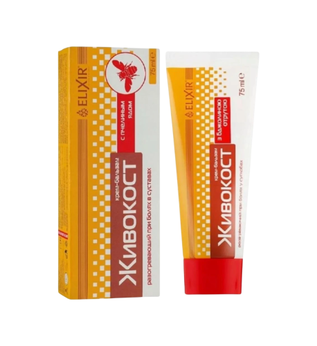 Krém na kĺby Živokost s kostihojom a včelím jedom - 75 ml - Elixir