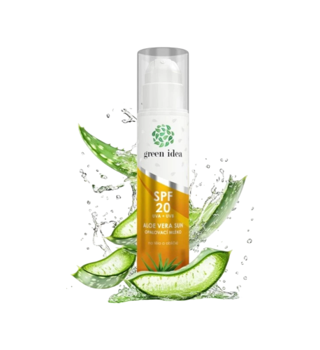Aloe vera opaľovacie mlieko SPF 20 200 ml - Green idea