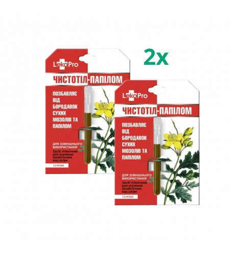 Zvýhodnený set: 2 x Balzam Čistoteľ s lastovičníkom na otlaky, bradavice a papilómy - 1,2 ml - LekoPro