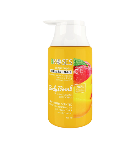 BODY BOMB hydratačný telový krém s vitaminmi C-E s extraktom z manga 300 ml - NATURE OF AGIVA BODY BOMB hydratačný telový krém s vitaminmi C-E s extraktom z manga 300 ml - NATURE OF AGIVA