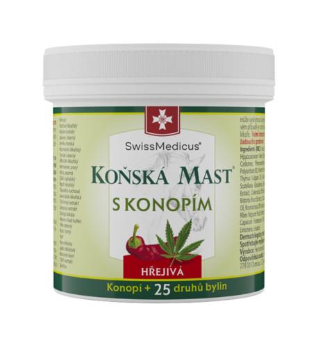 Konská masť s konope hrejivá - 500 ml - SwissMedicus
