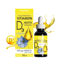 Vitamín D3 4000 IU s olejom z čiernej rasce – 10 ml – Vitateka