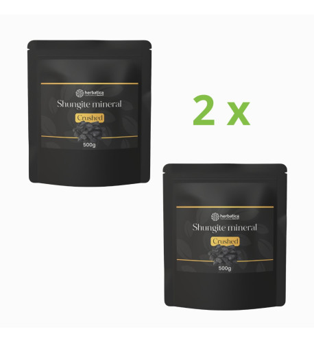 Zvýhodnený set: 2 x Minerál šungit drť - prírodný filter vody 500g Zvýhodnený set: 2 x Minerál šungit drť - prírodný filter vody 500g