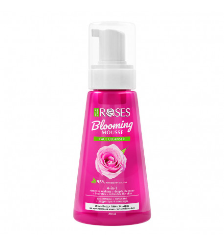 4v1 Rozjasňujúca pleťová pena ROSES 250 ml - NATURE OF AGIVA