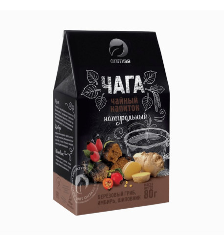 Čaga čaj so zázvorom a šípkou sypaný - 80 g - Alteya
