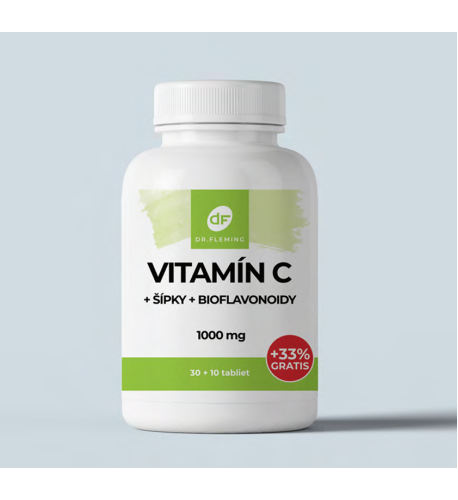 Vitamín C 1000mg + Šípky + Bioflavonoidy - 40 tabliet - Dr. Fleming