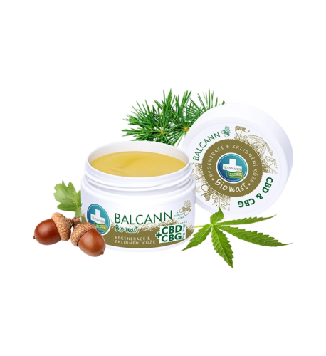 BALCANN CBD + CBG BIO konopná masť s dubovou kôrou - 50 ml - Annabis BALCANN CBD + CBG BIO konopná masť s dubovou kôrou - 50 ml - Annabis