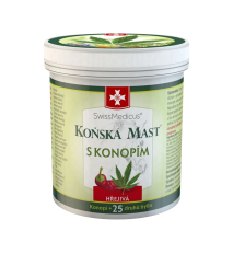 Konská masť s konope hrejivá 250 ml – SwissMedicus Konská masť s konope hrejivá 250 ml – SwissMedicus