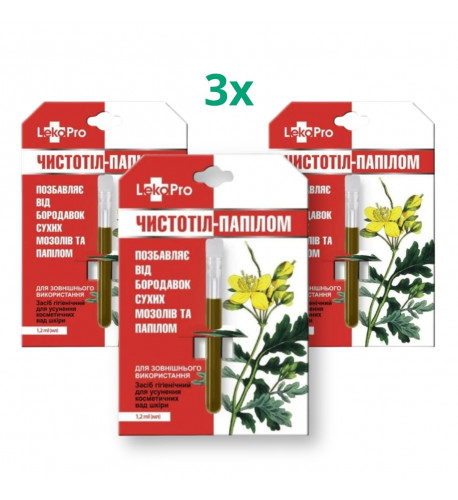 Zvýhodnený set: 3x Balzam Čistoteľ s lastovičníkom na otlaky, bradavice a papilómy - 1,2 ml - LekoPro