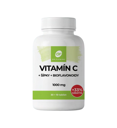 Vitamín C 1000mg + Šípky + Bioflavonoidy - 40 tabliet - Dr. Fleming Vitamín C 1000mg + Šípky + Bioflavonoidy - 40 tabliet - Dr. Fleming