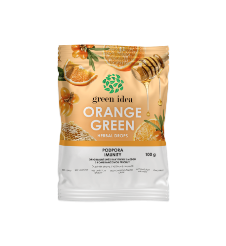 Orange green – bylinné cukríky 100 g – Green idea Orange green – bylinné cukríky 100 g – Green idea