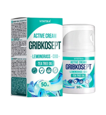 Gribkosept krém s citrónovou trávou, CBD a tea tree olejom - 50 ml - Vitateka Gribkosept krém s citrónovou trávou, CBD a tea tree olejom - 50 ml - Vitateka
