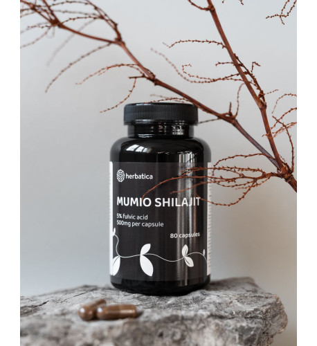 Shilajit - očistené mumio premium (500mg) - výživový doplnok - 80 kapsúl -