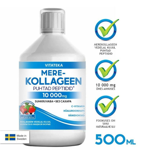 Rybí kolagén 10 000 mg bez cukru – 500 ml – Vitateka