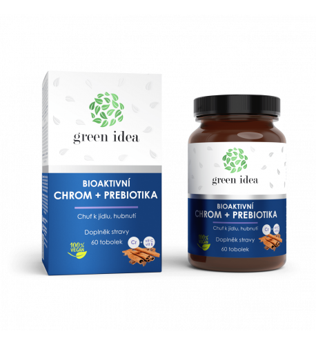 Bioaktívny chróm + prebiotiká - 60 kapsúl - Green idea