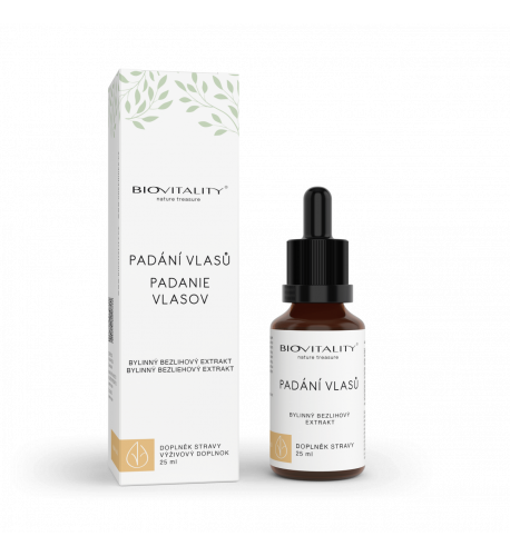 Vypadávanie vlasov – bezalkoholová tinktúra – kvapky 25 ml – Green idea