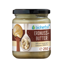 Arašidové maslo crunchy s kúskami - 250 g - Bioherba Arašidové maslo crunchy s kúskami - 250 g - Bioherba
