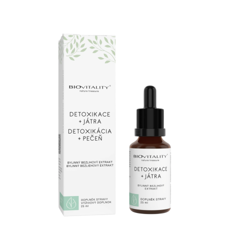 Detoxikácia + pečeň bezliehová tinktúra – kvapky 25 ml – Green idea