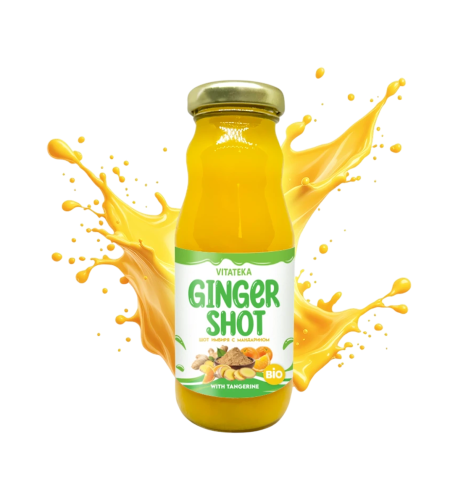 Zázvorový shot s mandarínkou – 200 ml – Vitateka