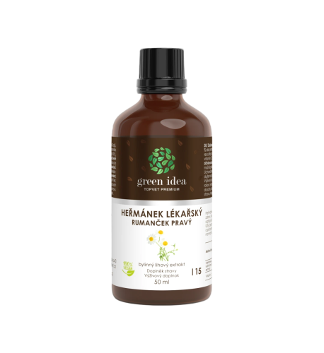 Harmanček lekársky – tinktúra – kvapky 50 ml – Green idea Harmanček lekársky – tinktúra – kvapky 50 ml – Green idea