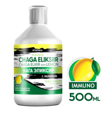 Čaga elixír s citrónom – 500 ml – Vitateka