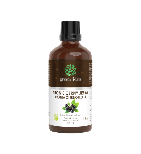 Arónia – čierna jarabina tinktúra – kvapky 50 ml – Green idea Arónia – čierna jarabina tinktúra – kvapky 50 ml – Green idea