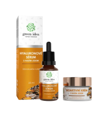 Zvýhodnený set kozmetiky pre zrelú pleť: Bioaktívny krém + Hyalurónové sérum s hadím jedom - Green idea Zvýhodnený set kozmetiky pre zrelú pleť: Bioaktívny krém + Hyalurónové sérum s hadím jedom - Green idea