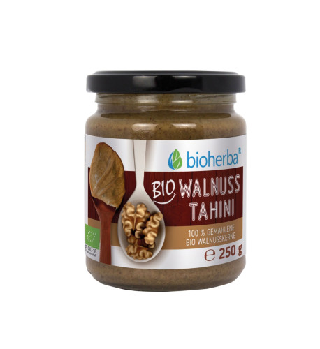 100 % bio orechové tahini z mletých bio vlašských orechov – 250 g – Bioherba 100 % bio orechové tahini z mletých bio vlašských orechov – 250 g – Bioherba