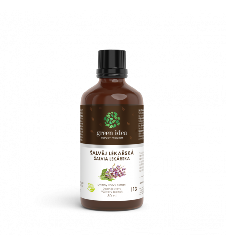 Šalvia lekárska – tinktúra – kvapky 50 ml – Green idea