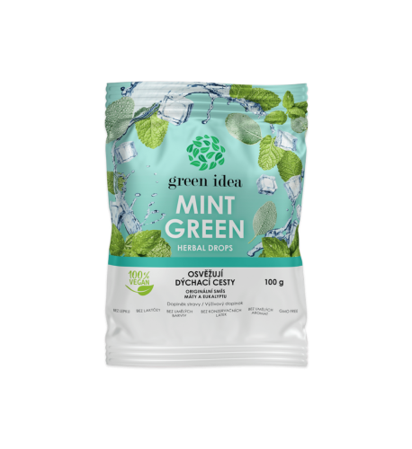 Mint green – bylinné cukríky 100 g – Green idea