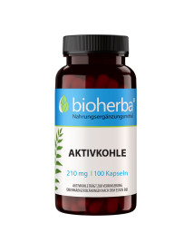 Aktívne uhlie 210 mg – 100 kapsúl – Bioherba