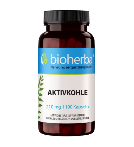 Aktívne uhlie 210 mg – 100 kapsúl – Bioherba