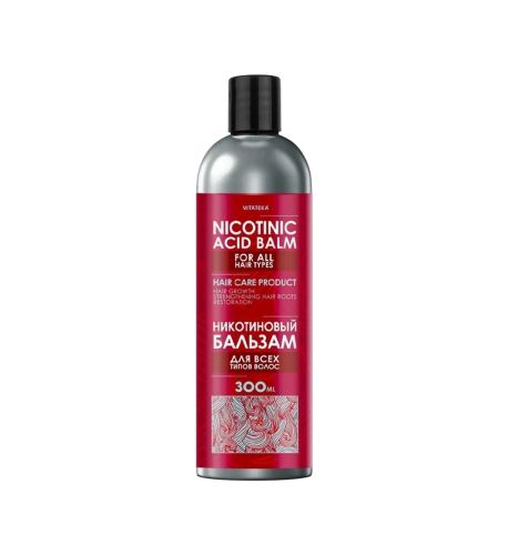 Balzam s kyselinou nikotínovou pre všetky typy vlasov – 300 ml – Vitateka Balzam s kyselinou nikotínovou pre všetky typy vlasov – 300 ml – Vitateka