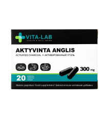 Aktívne uhlie 300 mg – 20 kapsúl – VITA-LAB