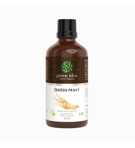 Ženšen tinktúra – kvapky 50 ml – Green idea