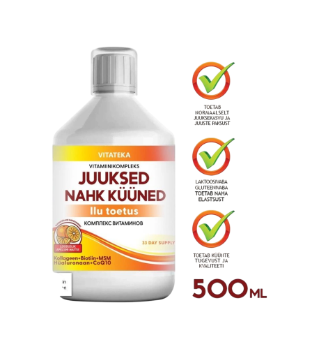 Vitamínový komplex pre vlasy, pokožku a nechty – 500 ml – Vitateka